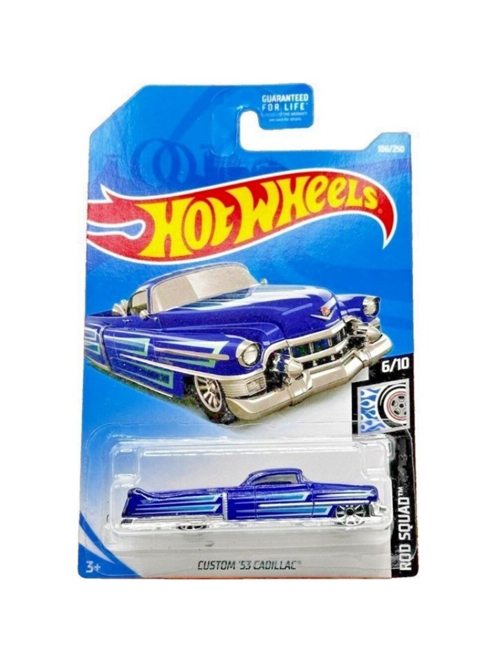 Die Cast Hot Wheels 2017 CUSTOM '53 CADILLAC #106 Rod Squad 6/10 1:64 Scale
